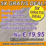 Laminaat gratis gelegd inclusief gratis onder